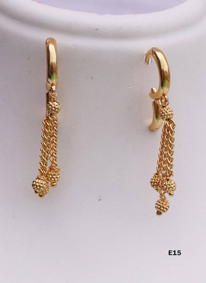 TEW Sales New Designer Fancy Golden Earrings Collection